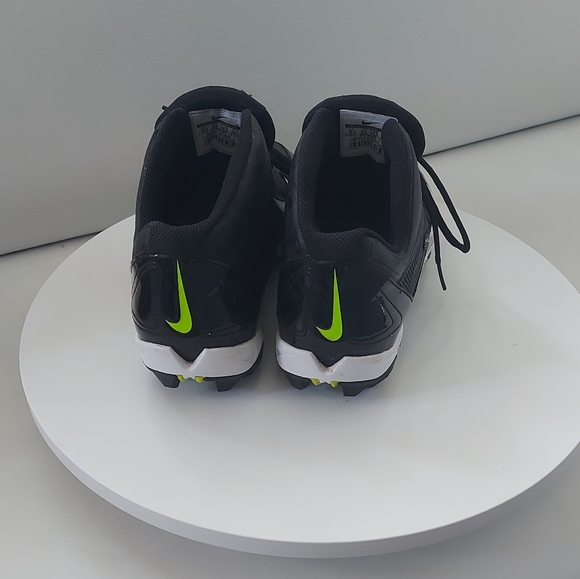 Men's NIKE ALPHA "FAST-FLEX"; Size: 10.5 Black, White, Lime green Sport Cleats. - Picture 4 of 6